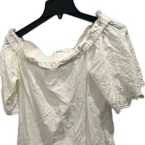 White off the shoulder shirt